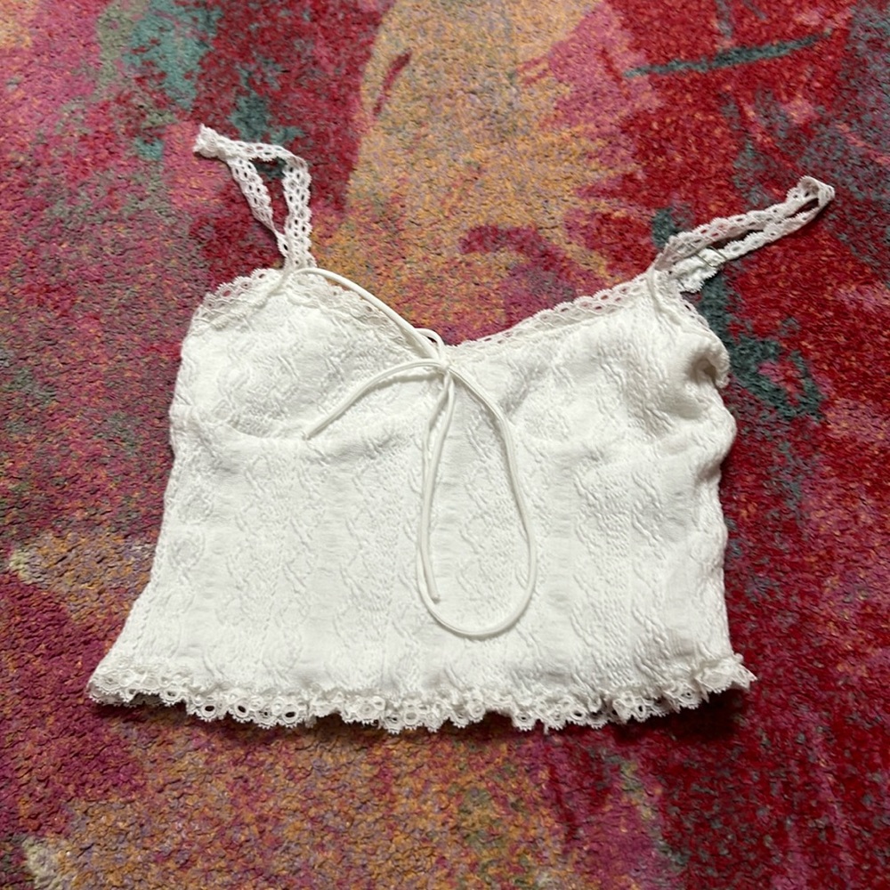 White short tank top